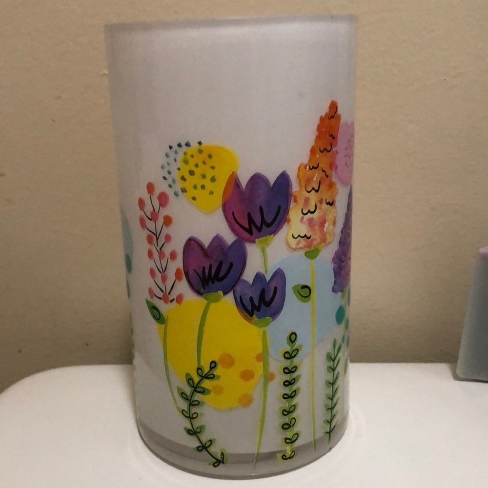 My Favorite Milk Glass Floral Vase